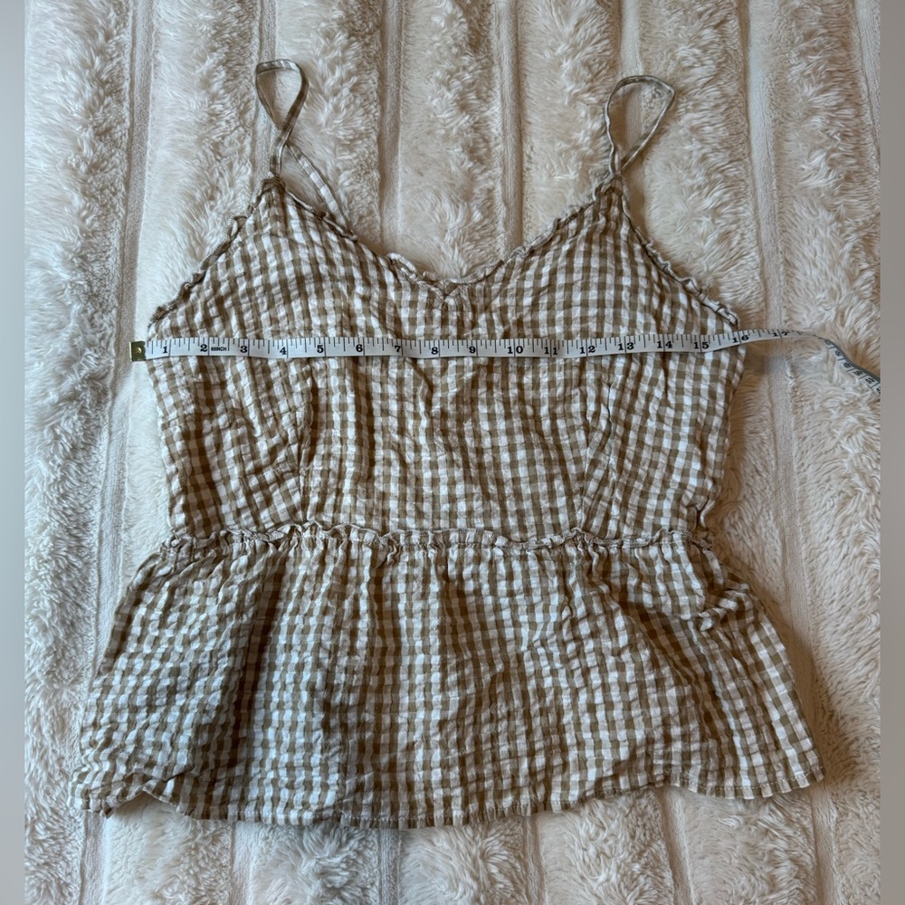 Sim & Sam strappy sun top gingham size large